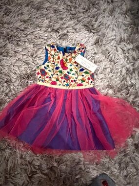 ATUN floraI colourful Indian party dress NWT 1-2Y